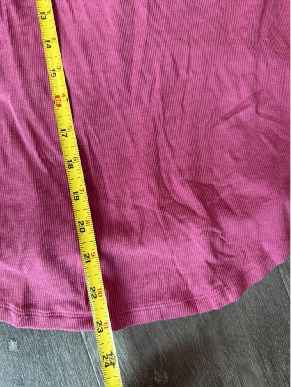 SheBird Pink Ribbed Built-In Bra Tank Top - Square Neck - 7/XL - Picture 6 of 6